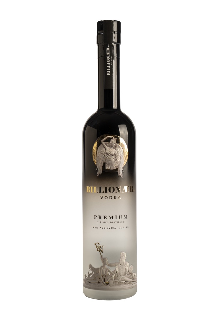 BILLIONAER Vodka bottle, from the official Romal Group product presentation